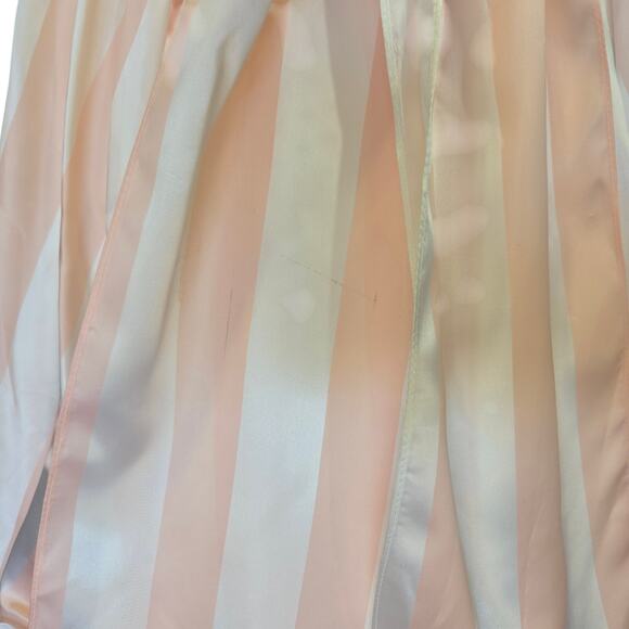 Gunne Sax Pink White Stripe Princess Dress Size S 9 Lace Satin Vintage 80s - Picture 10 of 16